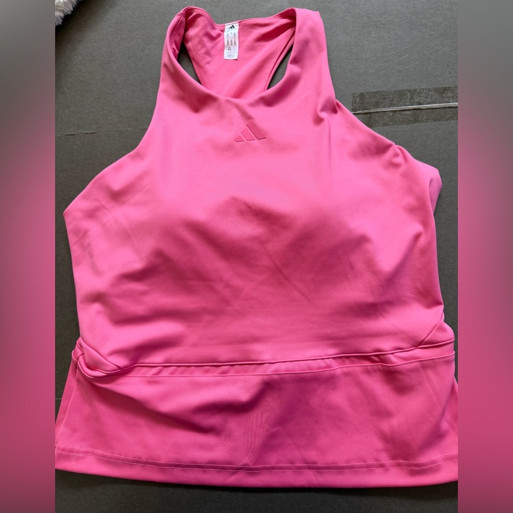 NEW Adidas Climacool racer back bright pink top tennis pickleball